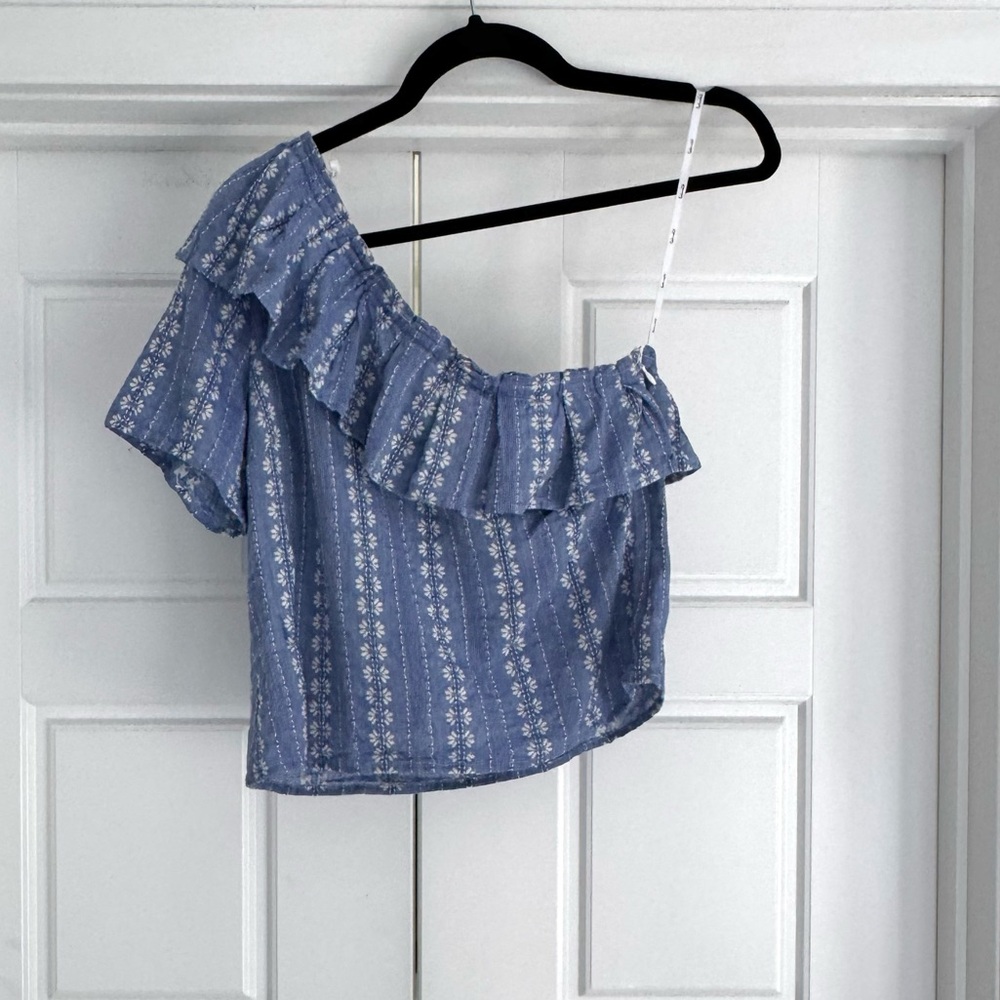 Splendid One Shoulder Ruffle Top - Medium - Picture 5 of 7